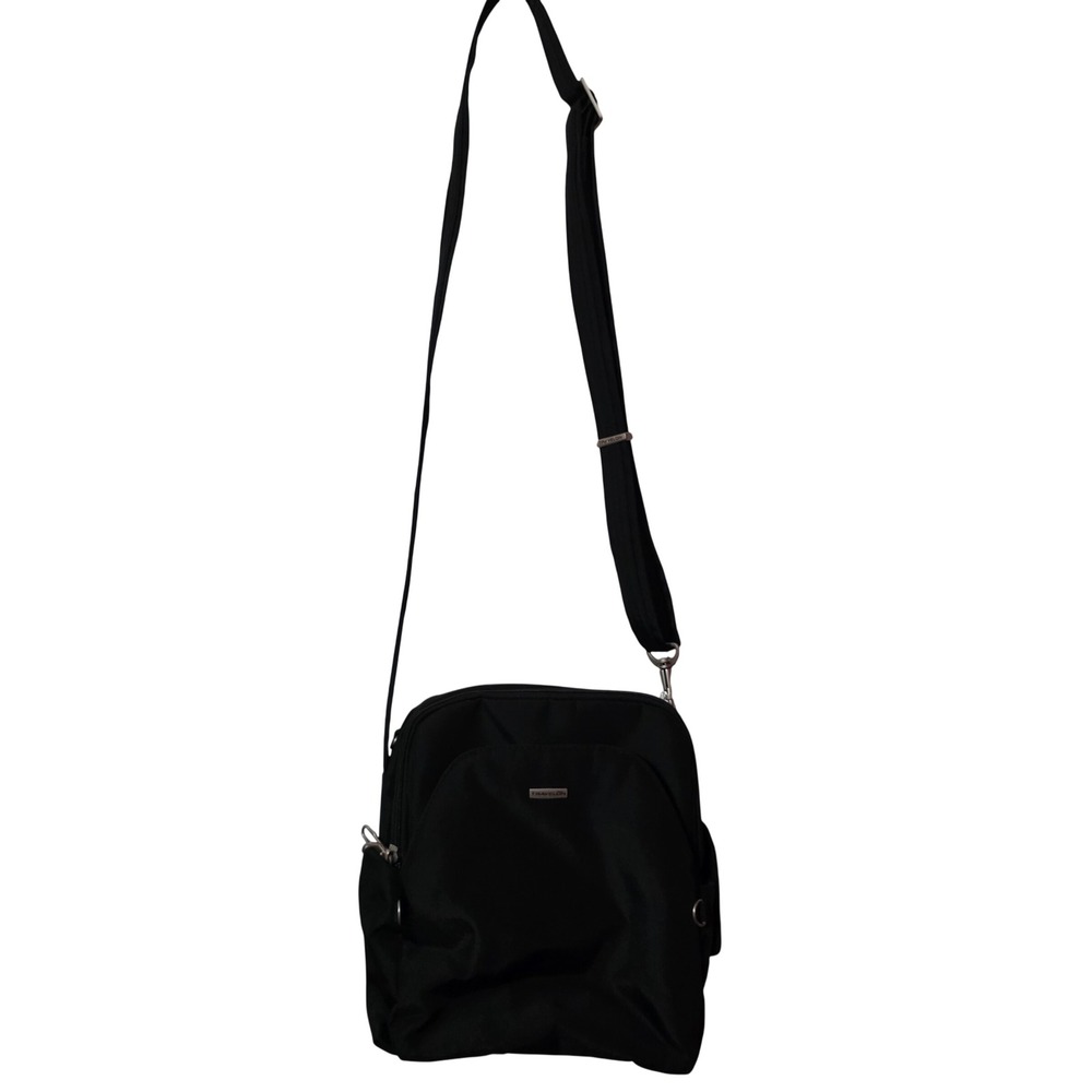 Travelon Black Nylon Anti-Theft Crossbody Bag Adjustable Strap Travel Purse - Picture 4 of 4
